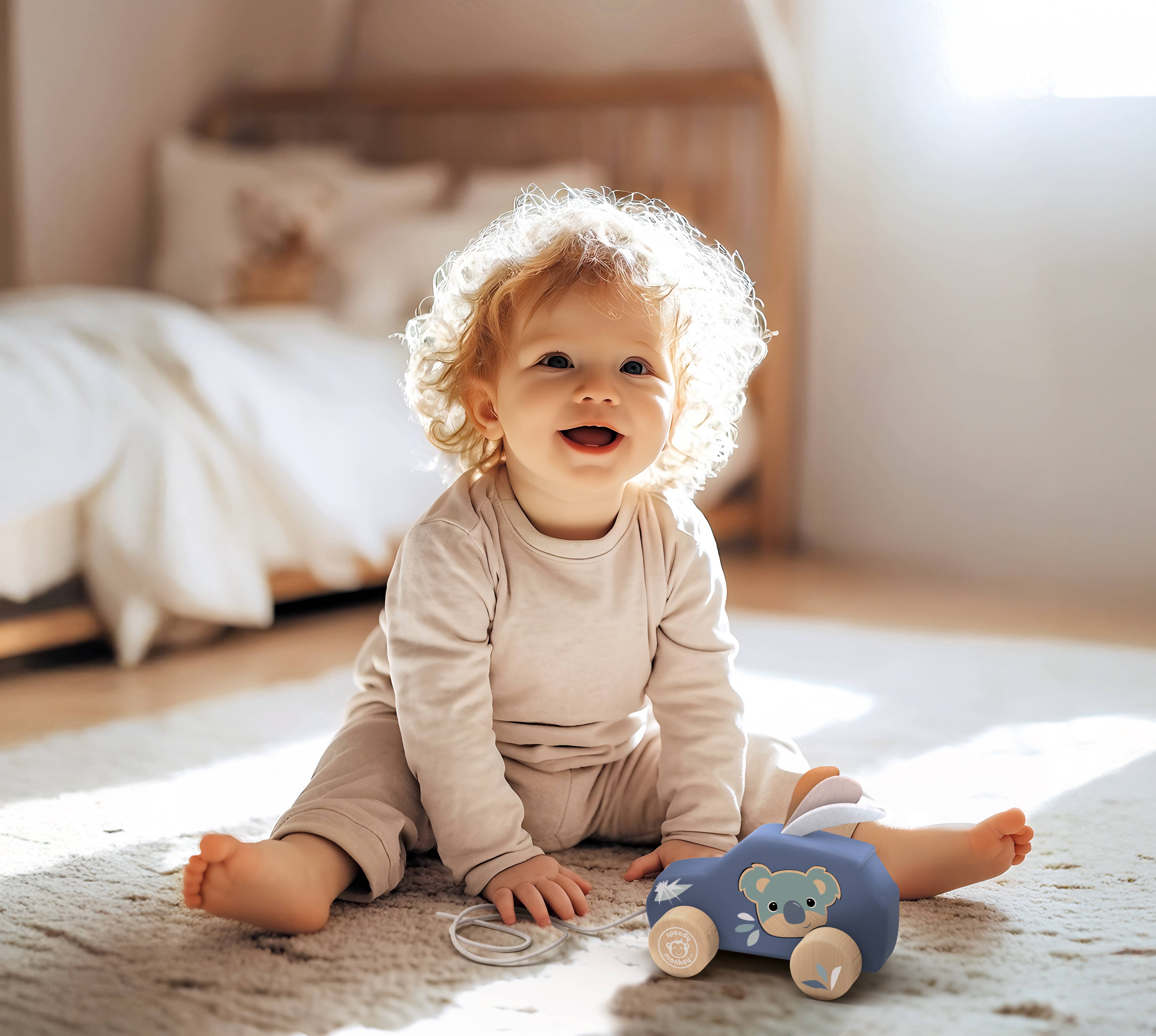 BTL Diffusion UK LTD – wholesale Toy car/truck – Child – Speedy Monkey Pull along car1