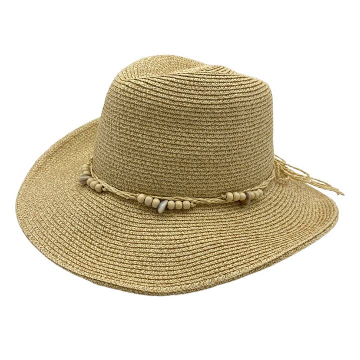 Natural Jacaru 1760 Cowboy with Thin Braid Hat for wholesale on Faire