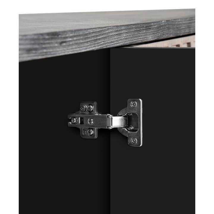 Antique Brown Mid Century Sideboard with Wood Legs, 4 Doors, 2 Shelves for wholesale on Faire12