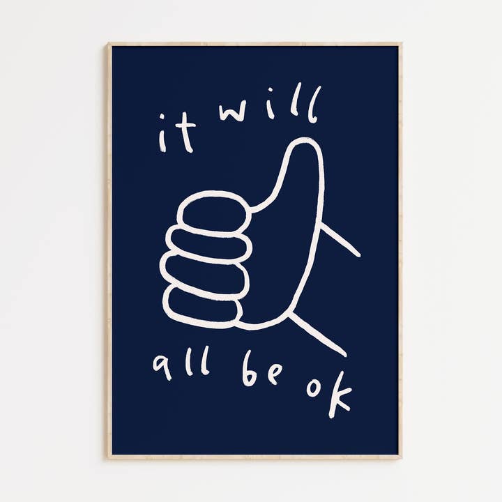 It Will all be OK Print for wholesale by Kitty Makes