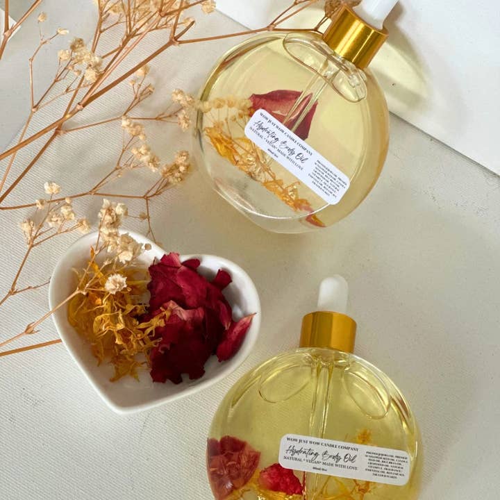 Wow Just Wow Candle Co - Wholesale Bath/body oil - All-Natural Body Oil – Nut Oil Free with 24K Gold Flakes4