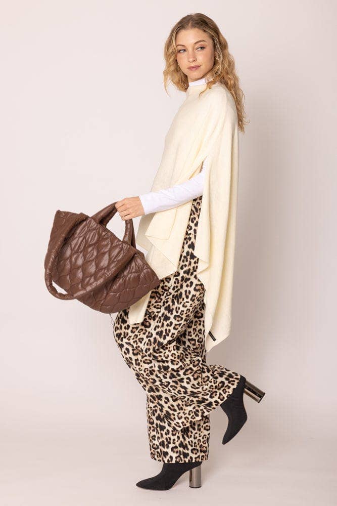 MiMi Wholesale - Wholesale Poncho - Women's - CCP320056 Juney Soft Classic Knit Poncho Ruana3