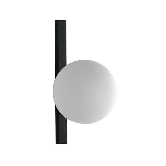 Gruppo F.T - Wholesale Sconce - Enoire wall lamp in matt black metal with opal glass diffusers, available in three sizes0