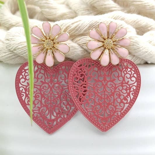 Rosalie vintage pink earring for wholesale by LeFah design