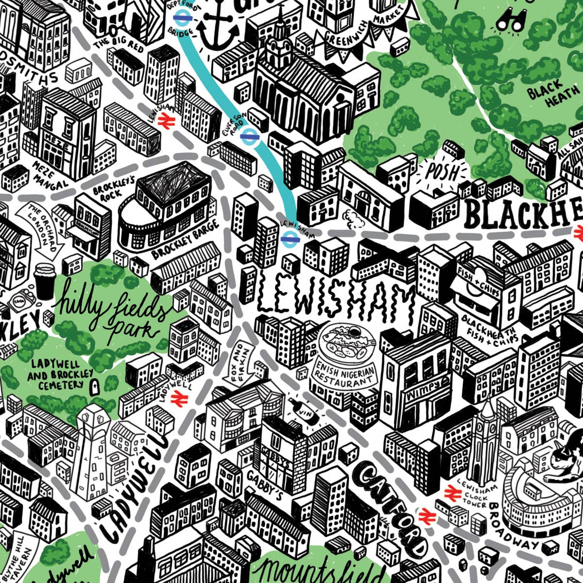 Evermade - Wholesale Puzzle - Adult - 1000 Piece Jigsaw Hand Drawn Map of London8