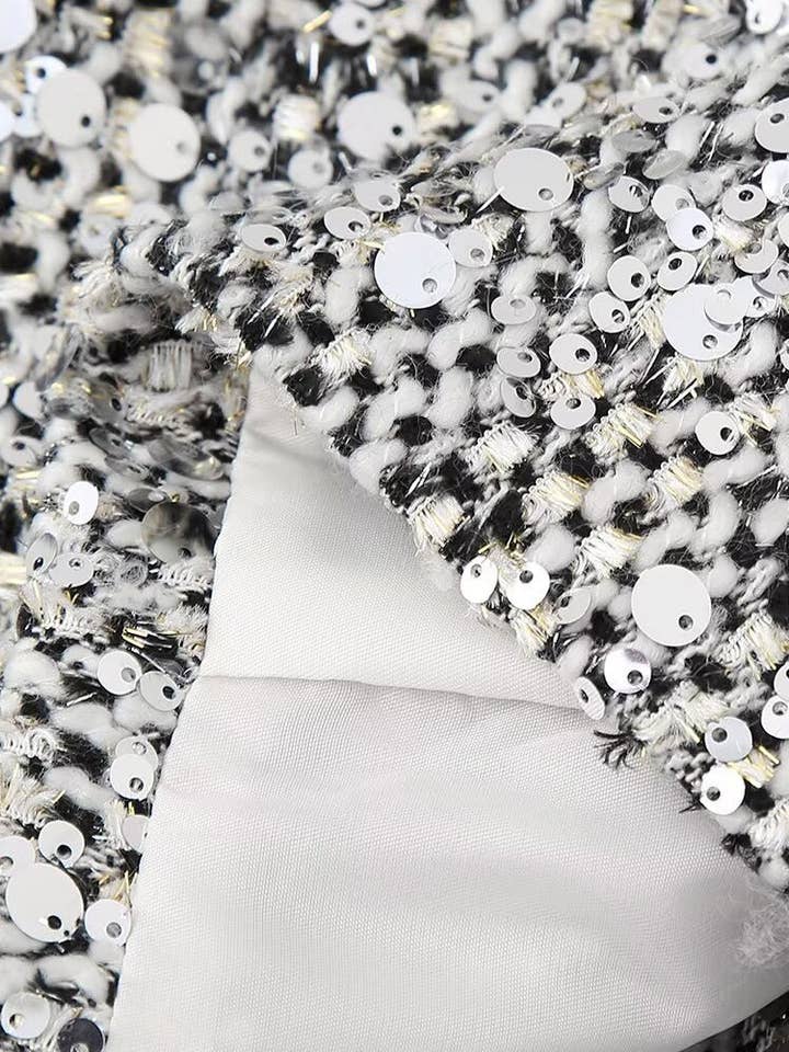 SILVER Sequin Embellished Jacket for wholesale on Faire2