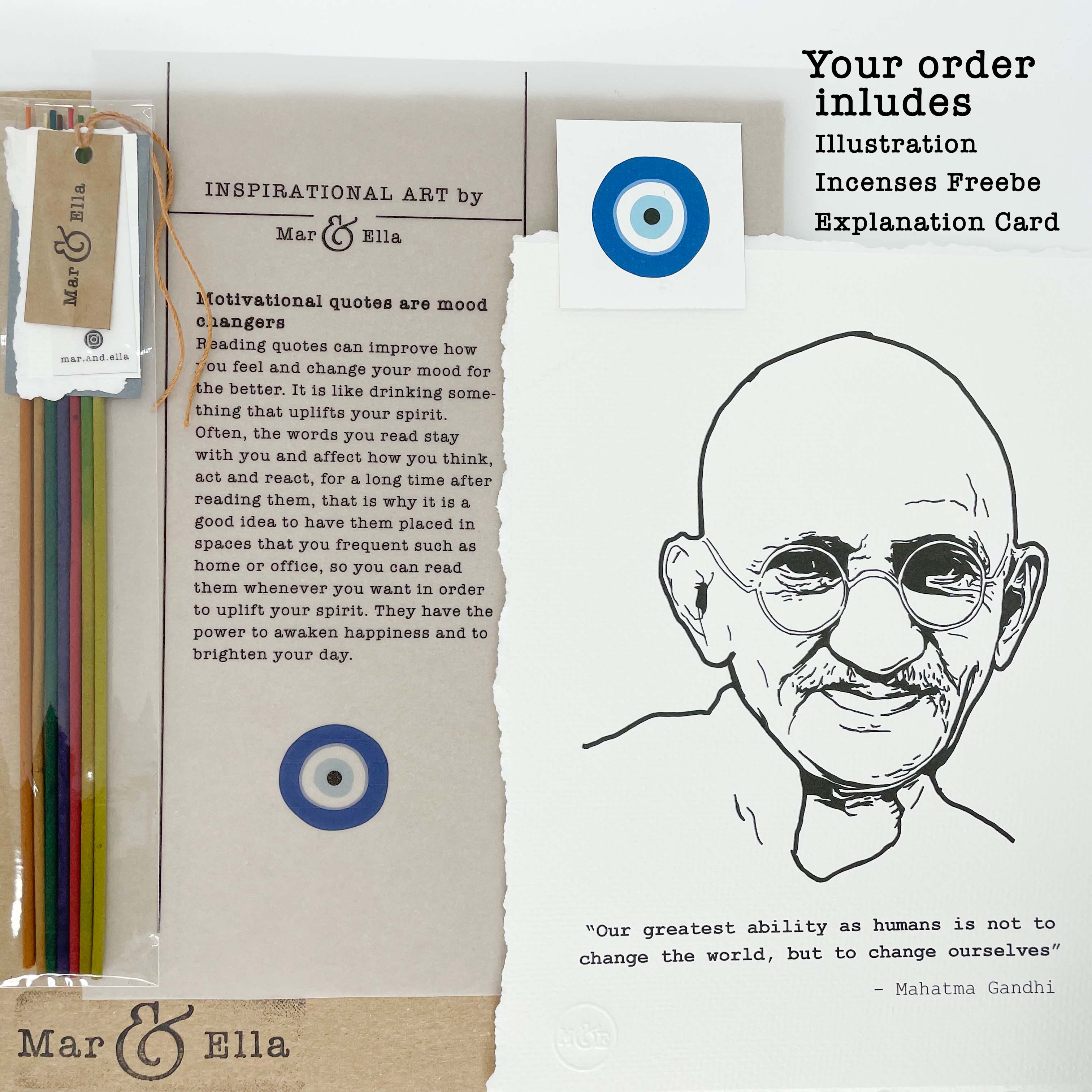 Mar&Ella – Engroshandel Kunsttryk – Mahatma Gandhi4