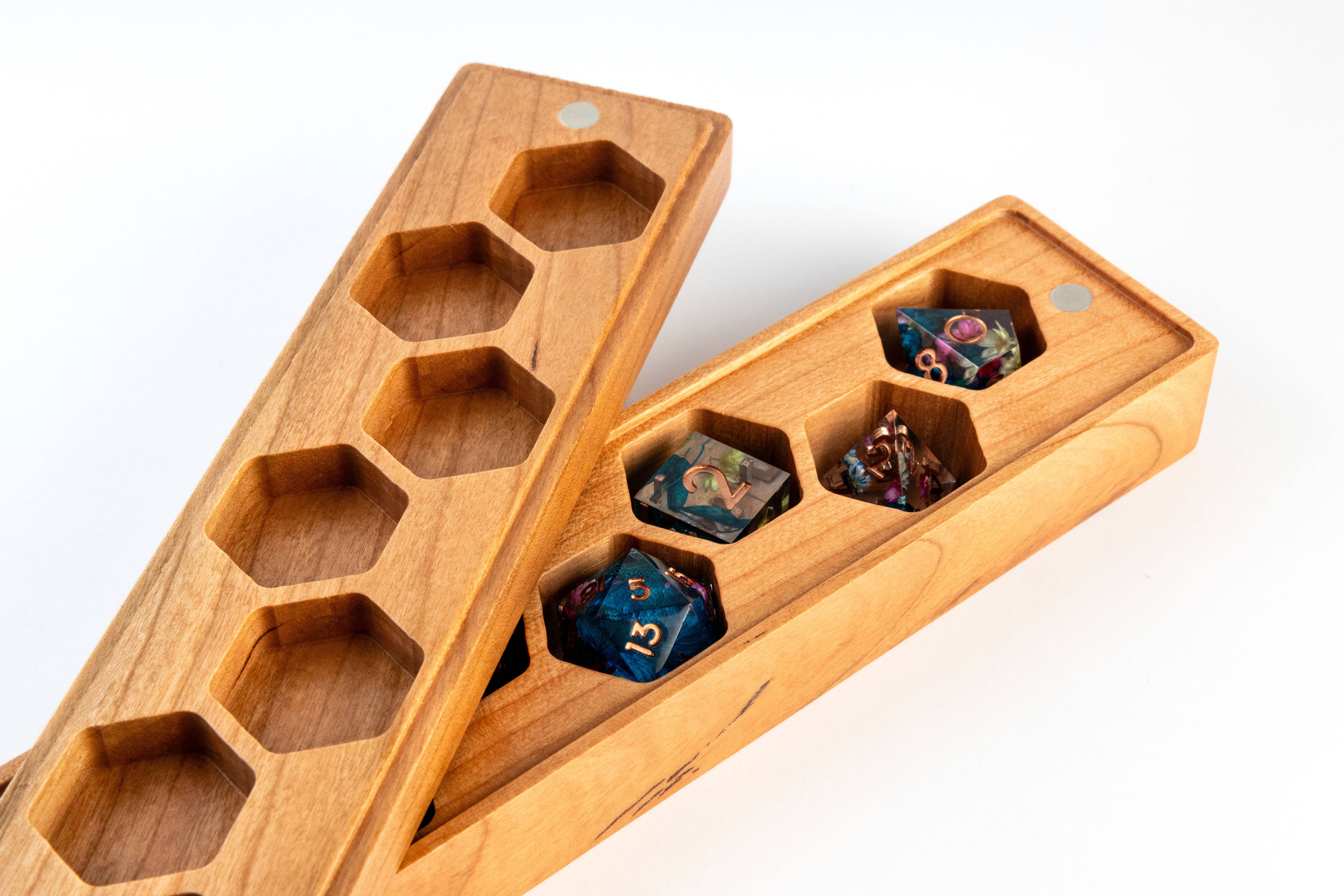 FanRoll by Metallic Dice Games - Wholesale Dice - Wood Dice Cases: Vault Style 3 Woods Available4