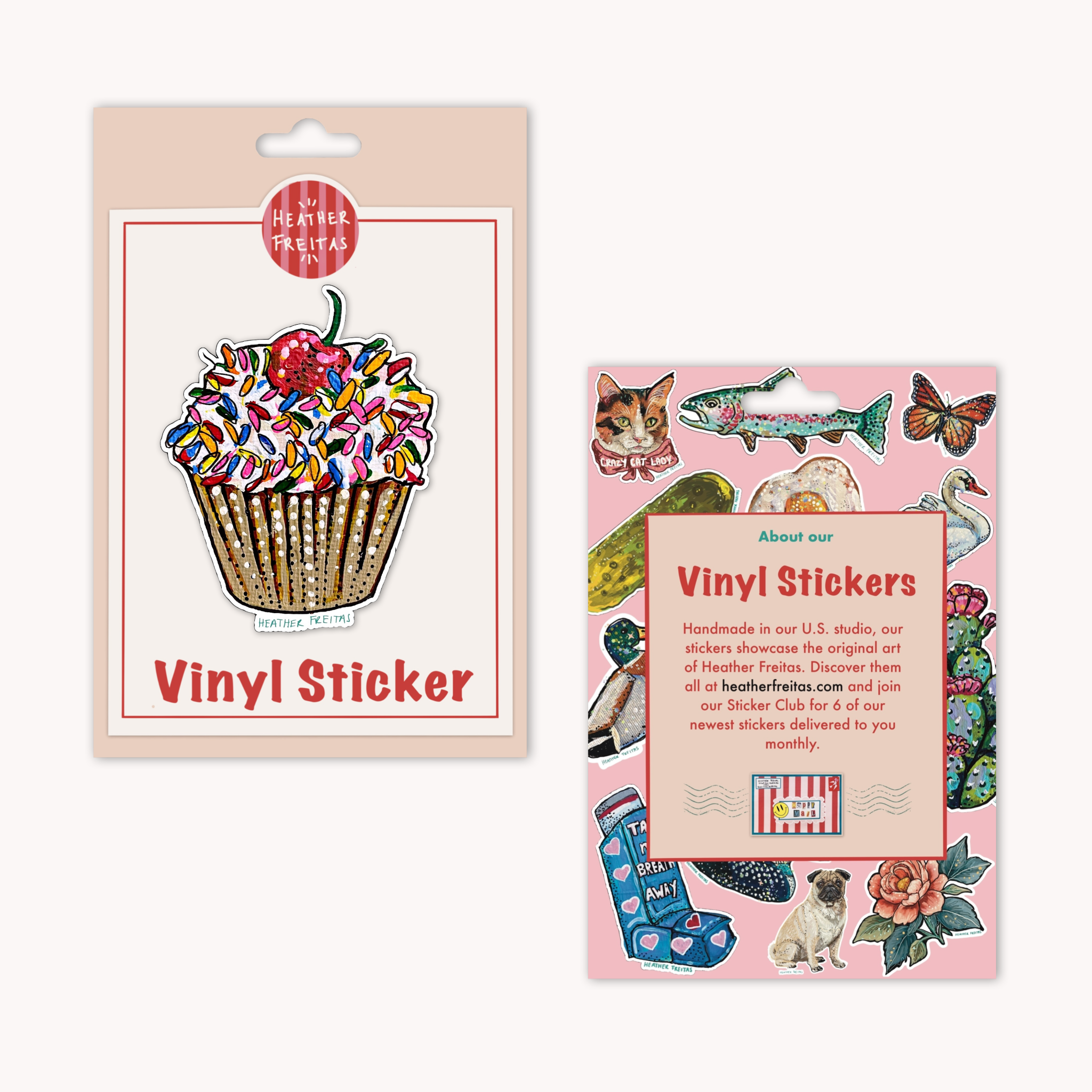 Heather Freitas - Wholesale Sticker - Cupcake Sticker2