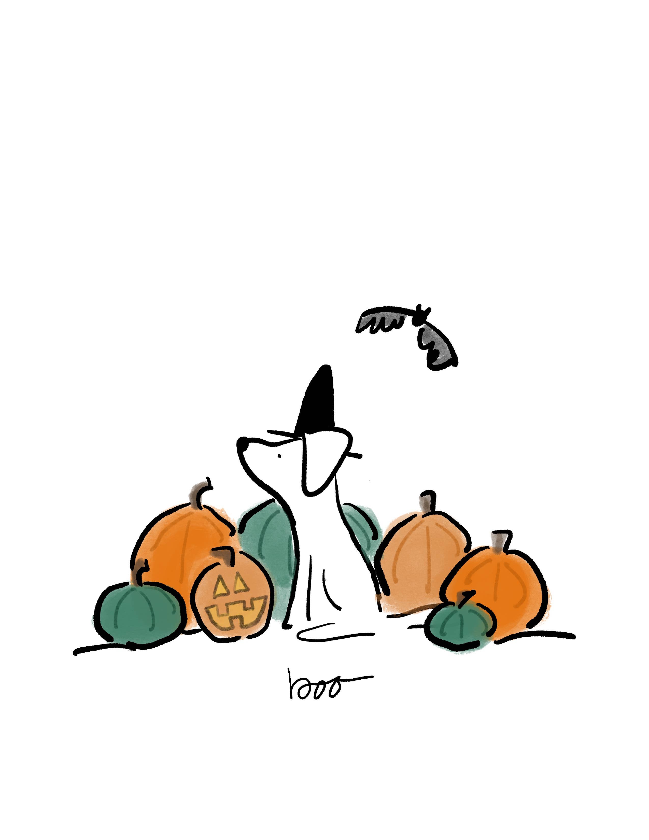 Anna Whitham Co. - Wholesale Halloweenkaartje - Halloween-wenskaart voor honden | Seizoensgebonden | Halloween |1