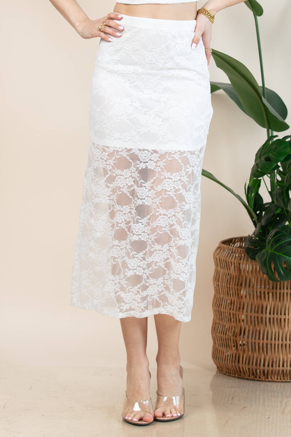 Nylon Apparel – Großhandel Rock – Damen – S1642-Camila-Camila Florale Spitzenelastik-Bandrock3