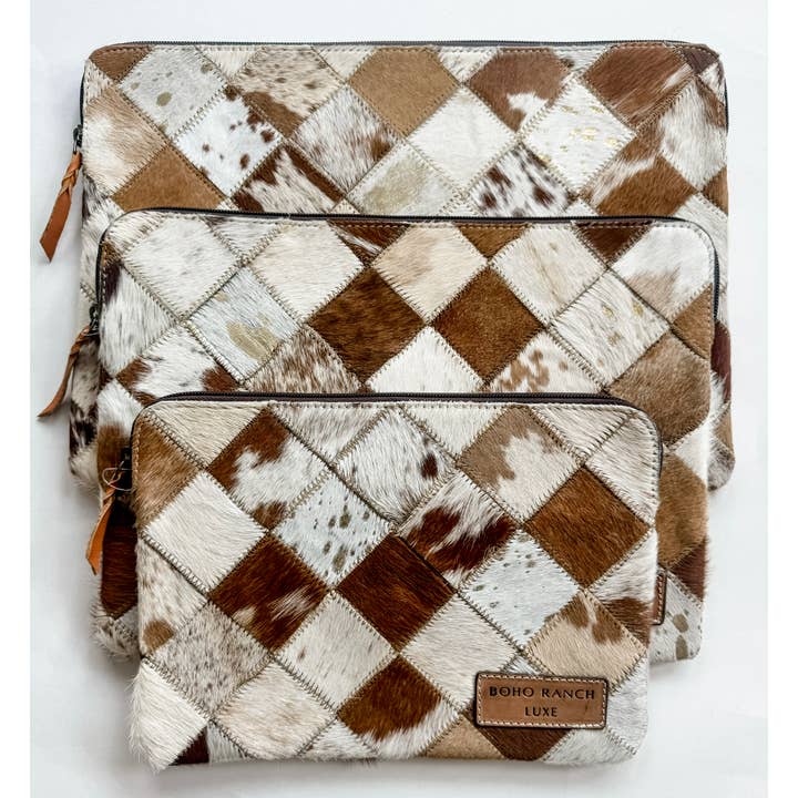 Boho Ranch Shop - Wholesale Laptop/Tablet Case - Unisex - BOHO LUXE LAPTOP tech sleeve computer bag hairon cowhide6