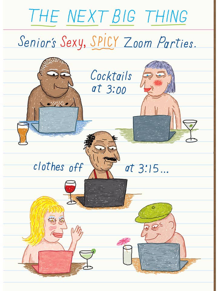 979 Senior's Zoom Parties (All Occasion, Birthday) for wholesale by Clayboys Cards