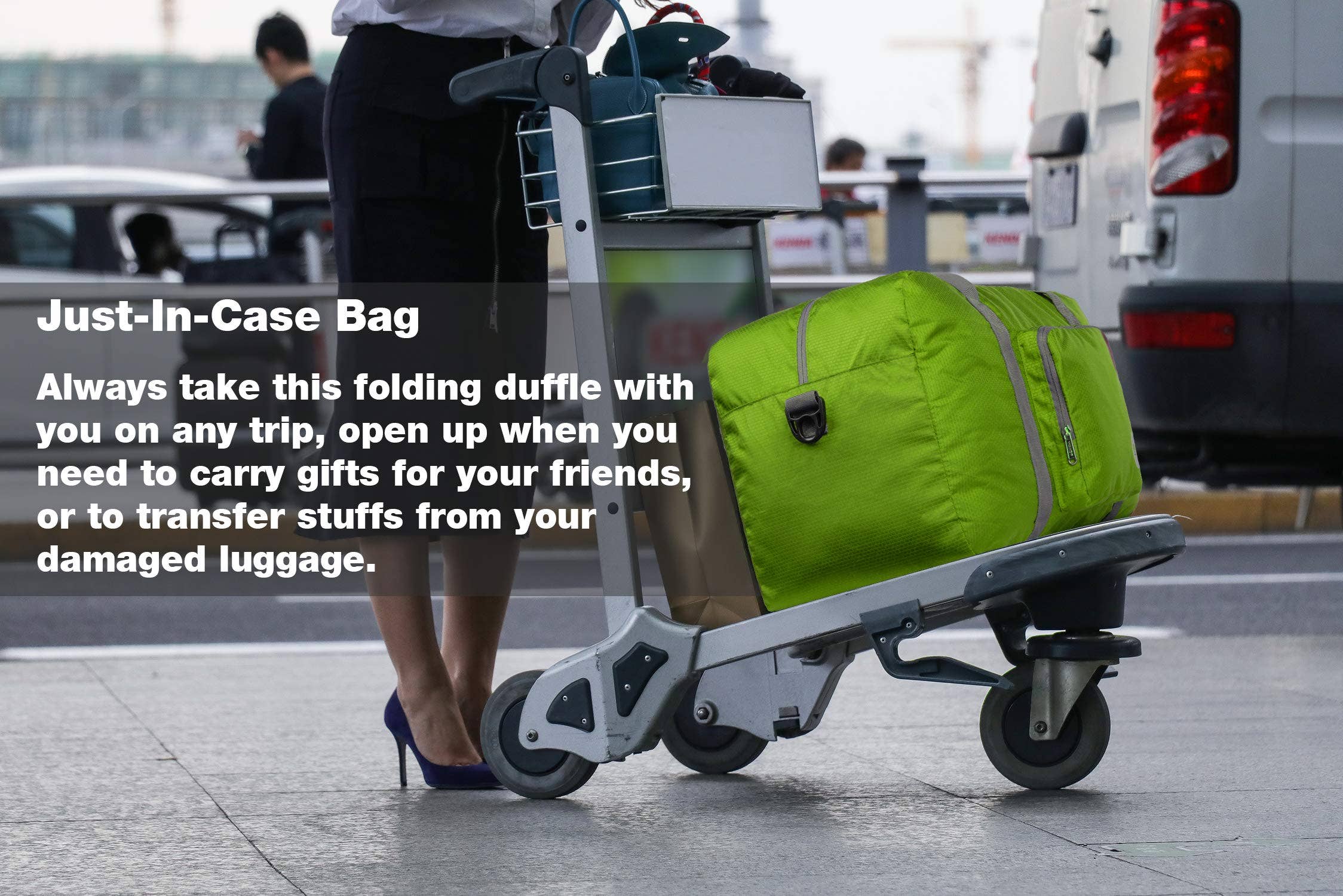 wandf - Wholesale Weekender bag – Unisex - Foldable Large Bulk Duffle Bag 24" With Shoe Compartment12