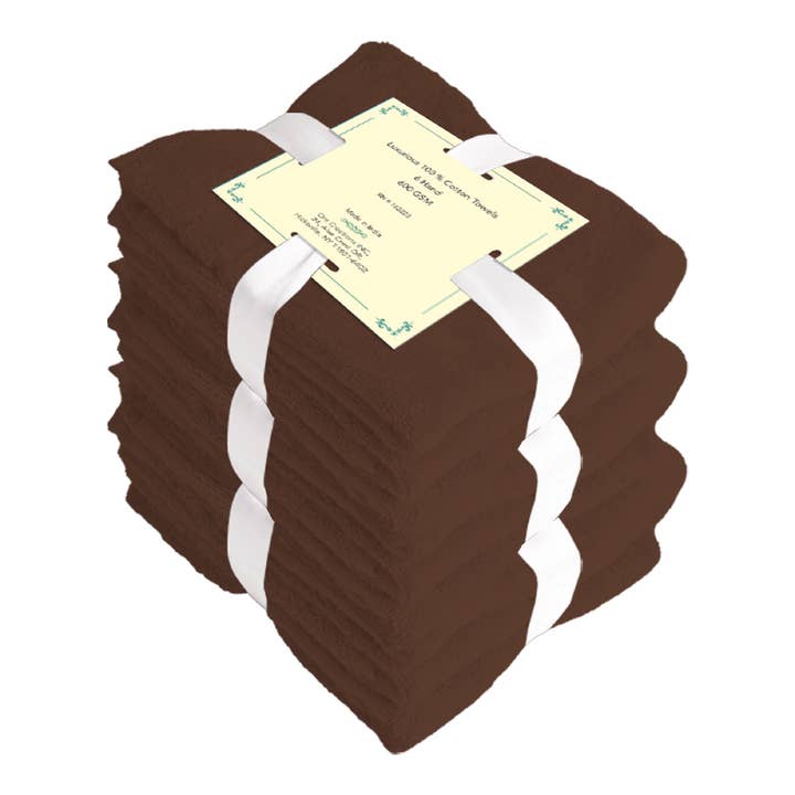 6 Pack Hand Towels Set (16 x 32inches) 100% Cotton 600 GSM for wholesale by Cozy Trends