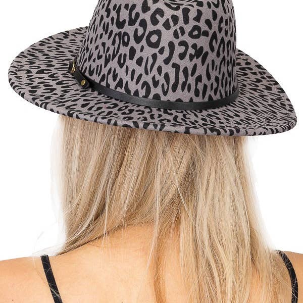 Cap Zone - Wholesale Fedora - Women's - Leopard Red Bottom Fedora11