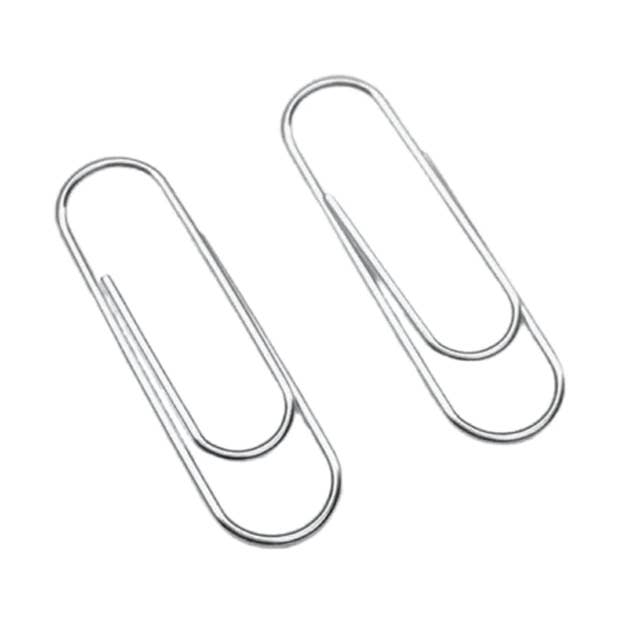 Brincos de clipe de papel em prata esterlina 925 por atacado de FIG AND COITE