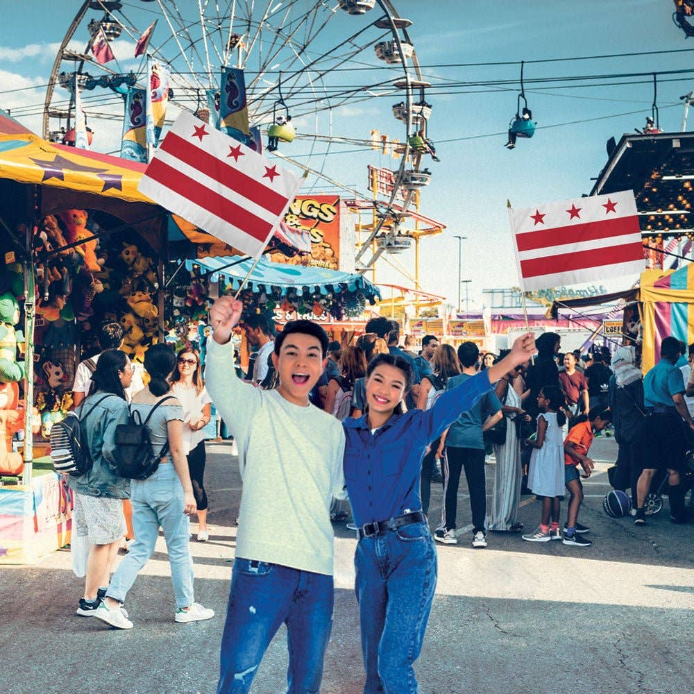 Flags Importer - Wholesale Flag - Washington DC 12x18in Stick Flag1