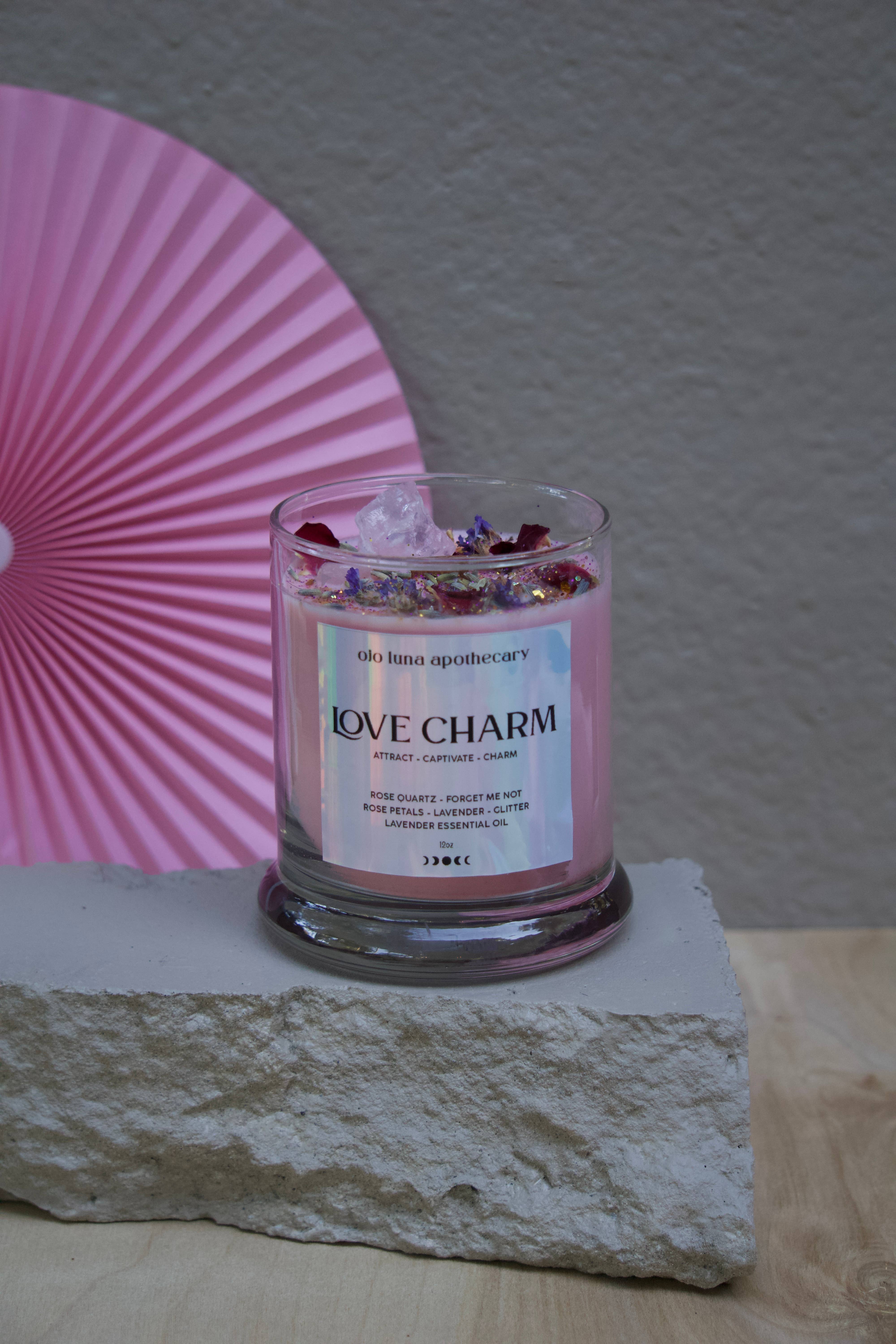 Ojo Luna Apothecary - Wholesale Jar/Filled Candle - Love Charm Intention Candle4