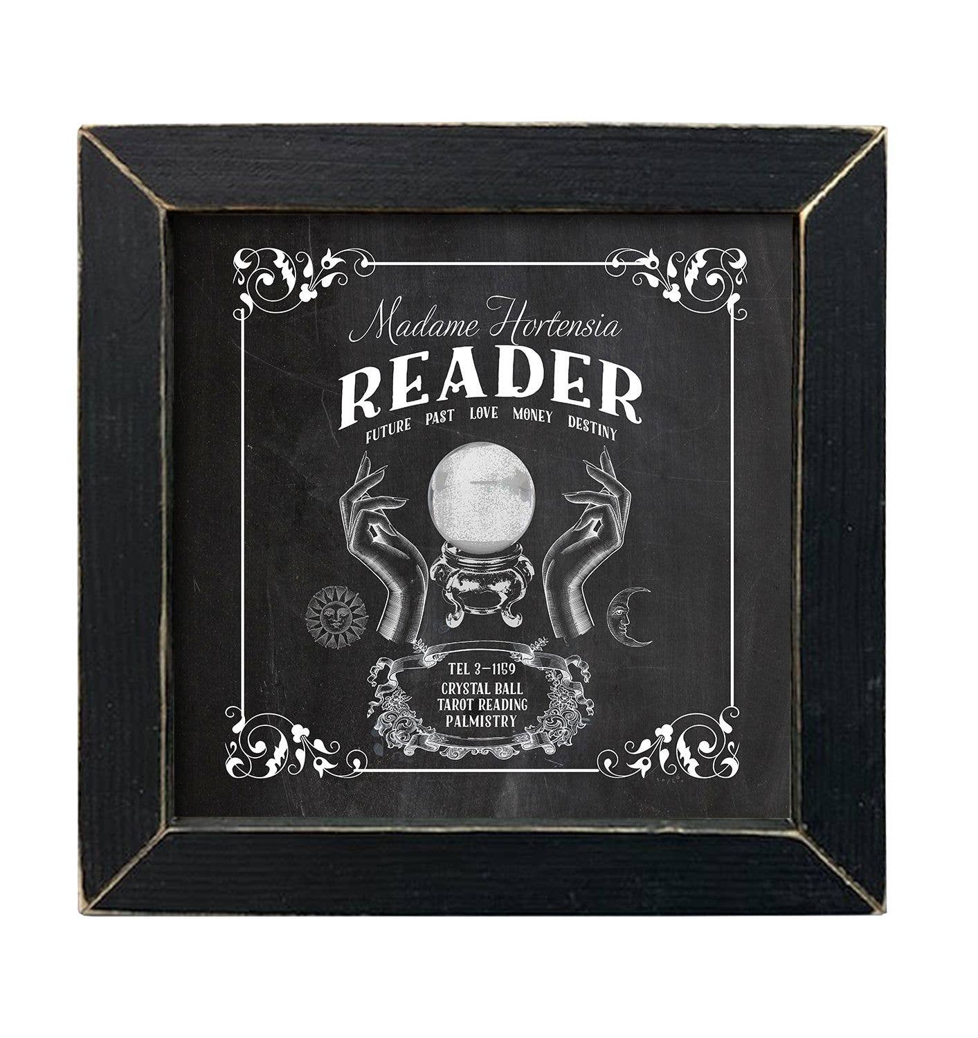 JanMichaels Art & Home – Großhandel Wandschild – SIX492A Meine Kristallkugel — Halloween — Herbst — Gruselig — Schwarz — Kunst4