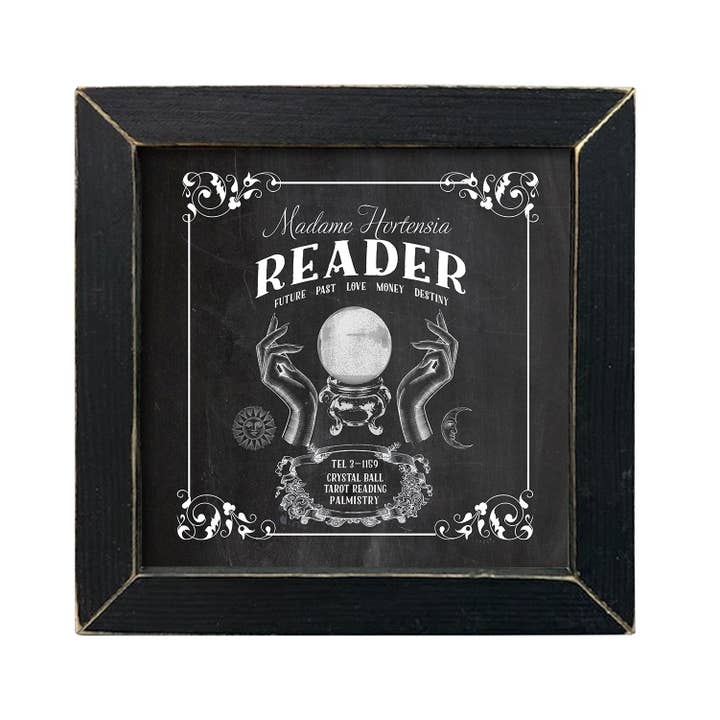 JanMichaels Art & Home – Großhandel Wandschild – SIX492A Meine Kristallkugel — Halloween — Herbst — Gruselig — Schwarz — Kunst4