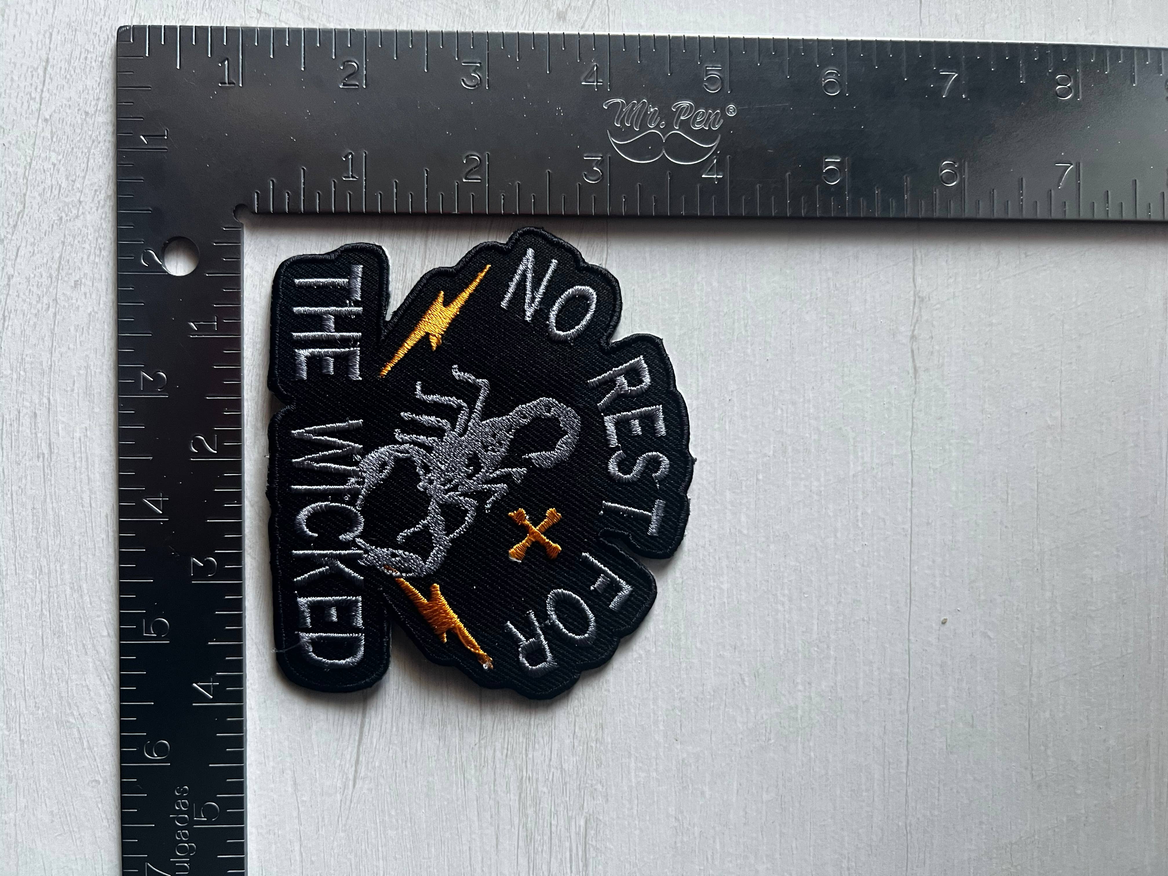 Renewed  Designs – wholesale Patch – No Rest for the Wicked Patch1