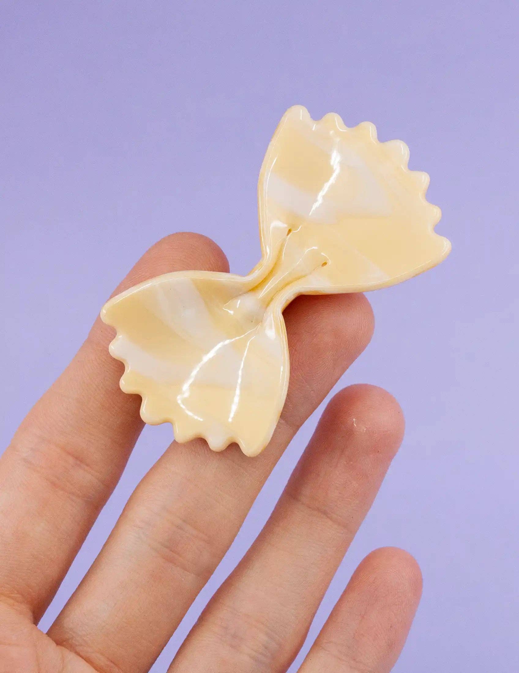 Joanna Behar – wholesale Hair pin – Farfalle pasta italian bow tie Alligator hair clip3