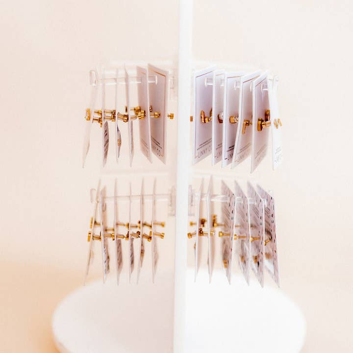 LINNY CO - Wholesale Jewelry Stand & Display - Display - Small Screwback Nap Stud Spinner - $351