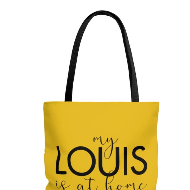 Yellow I left my Louis at home East Coast Tote for wholesale by Game Face Team Shop