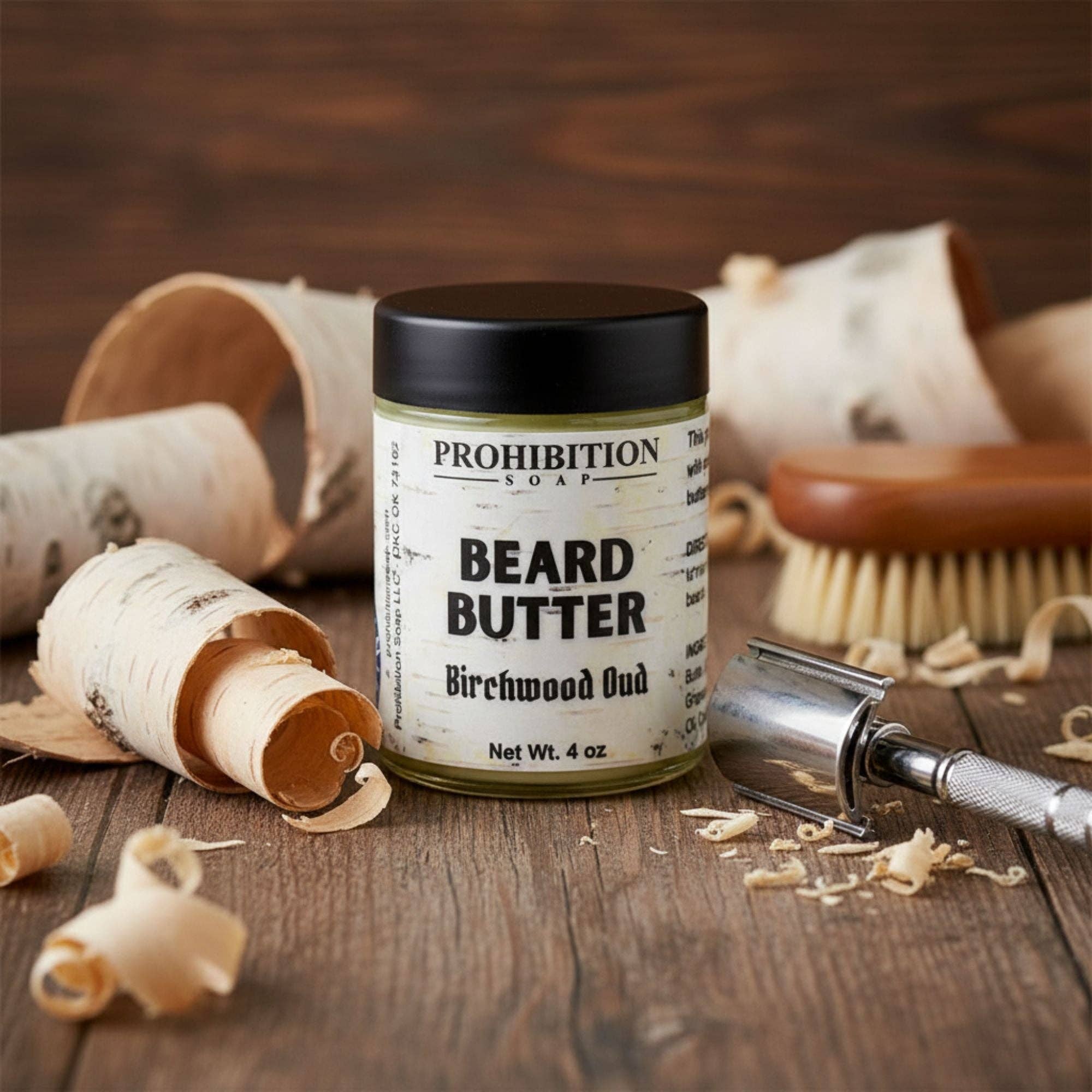 Prohibition Soap - Wholesale Beard Styling Product - Birchwood Oud Beard Butter3