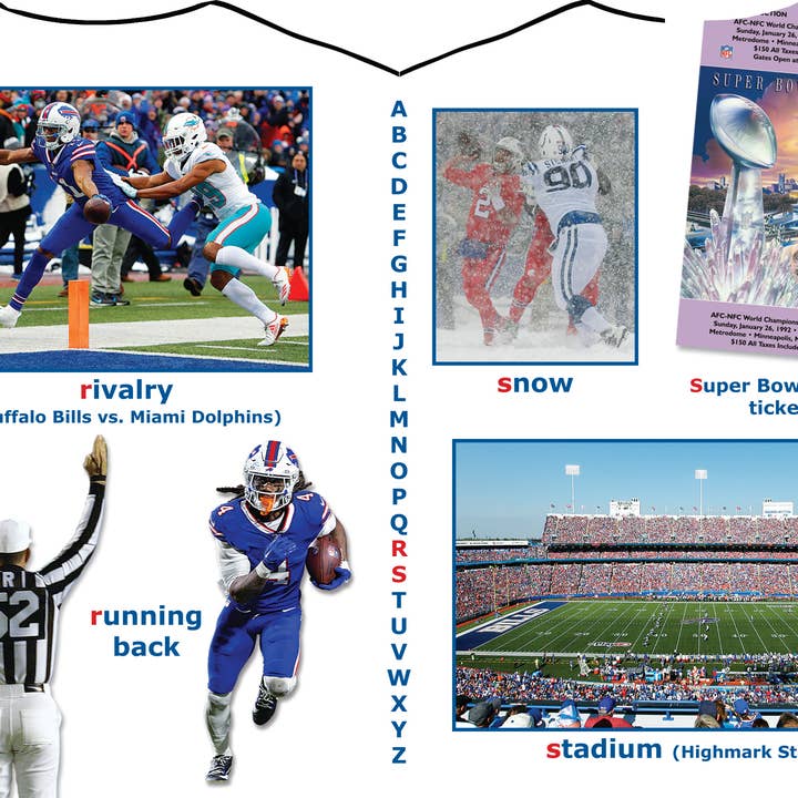 Michaelson Entertainment-Childrens Sports Board Books & Toys - Wholesale Baby & Toddler Book (0-2) - Buffalo Bills ABC - Kids Book for Young Fans3