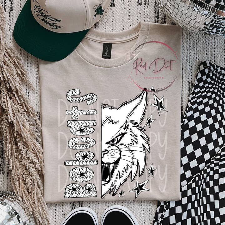 Bobcats T-Shirt | Trendy School Spirit Shirt | Fast Shipping | Super Soft Shirts for Men/Women/Kid's for wholesale by Red Dirt Transfers