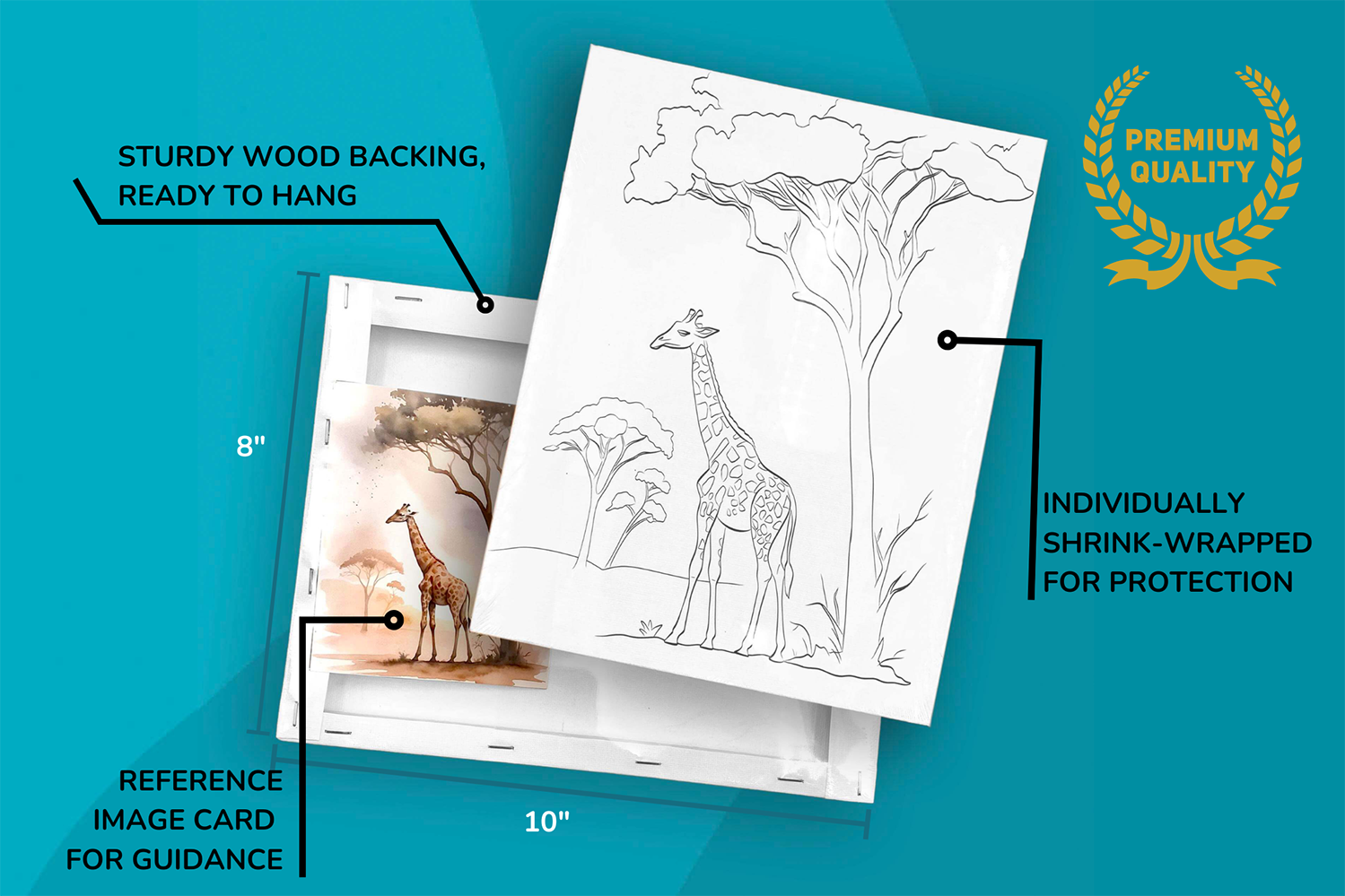 The Artist's Nest - Vente Kit de bricolage - Pont vers la Tranquillité - Kit de Peinture Acrylique sur Toile Pré-dessinée avec Vidéo de Suivi4