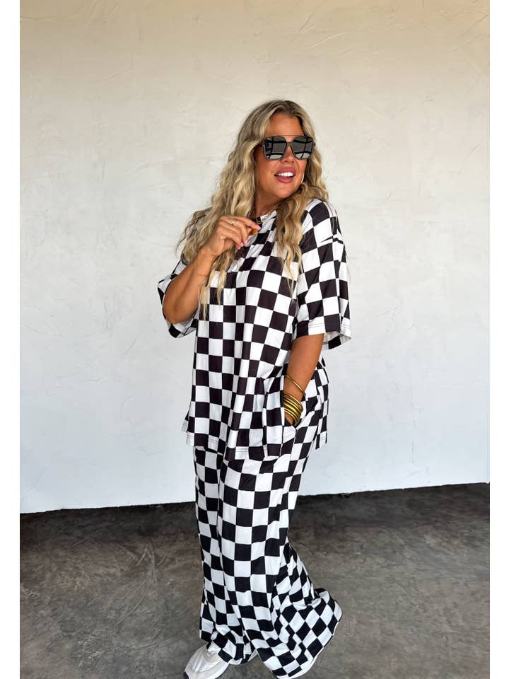 BLAKELEY - Wholesale Tunic - Women's - CHECK BABE SIDE SLIT TOP18