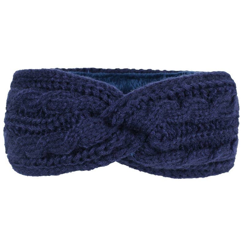Ekartini - Vente Bandeau – femme - Bandeau en tricot polaire à motif croisé1