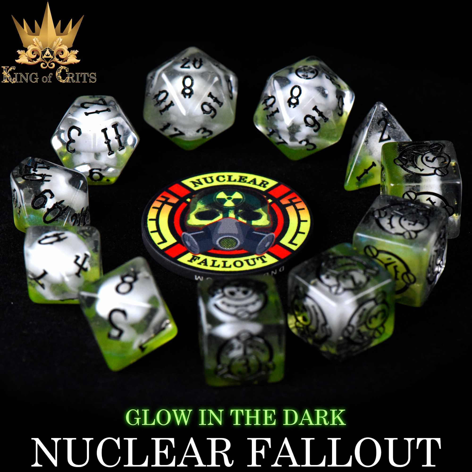 DNDDICE.COM - Wholesale Dice - Nuclear Fallout - 11 Dice Set (Glow)3