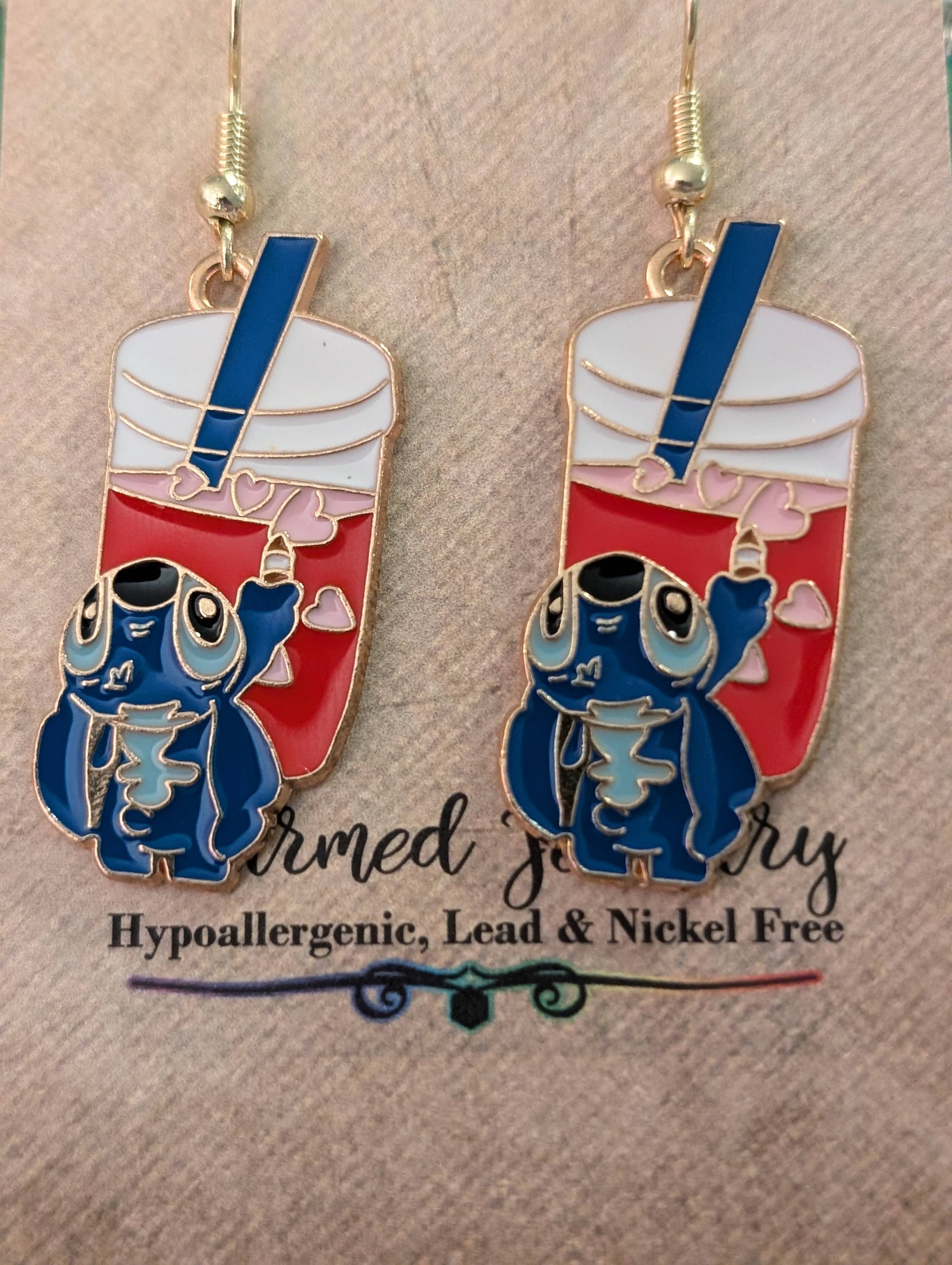 Con-Quest Crafts - Wholesale Dangle Earrings - Inspired by Stitch, Classic Alien Inspired Accessories10