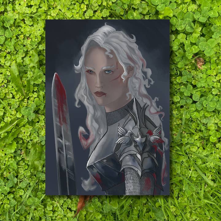 Disgraced Hero Print Fantasy Bookish for wholesale by Nymeris Art