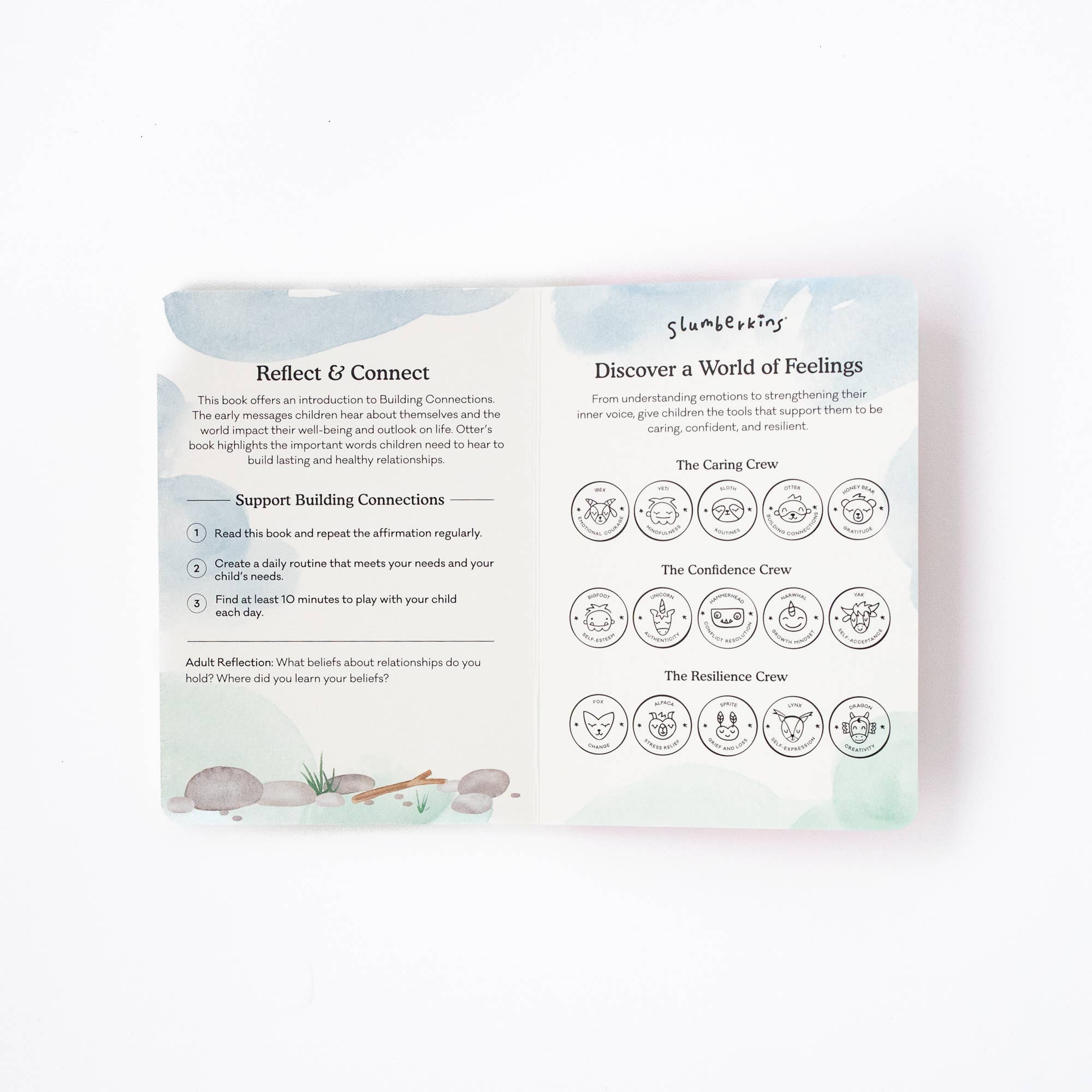 Slumberkins Inc. - Vente Peluche – enfant et bébé - Ensemble en peluche Otter Building Connections, avec 2 livres !9