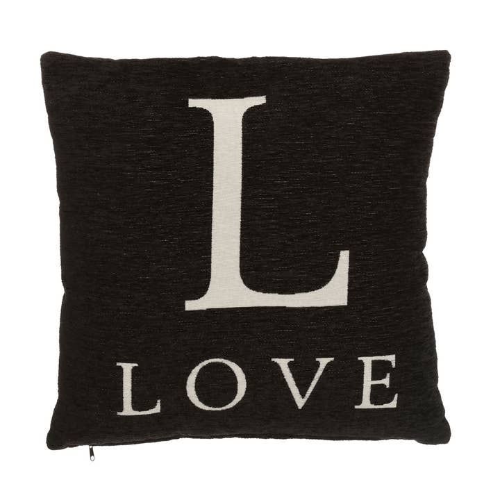 Interiors by Premier – wholesale Throw/decorative pillow – Words 'Love' Black Cushion