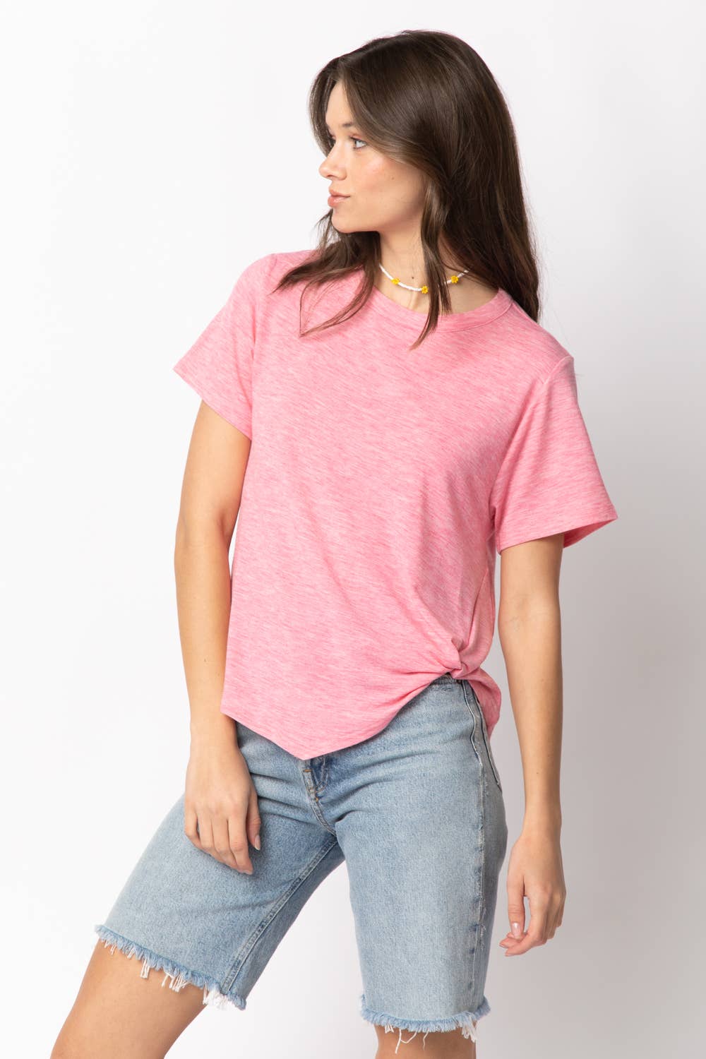 VERY J - Wholesale Knit Top - Women's - NT10973-Twisted Hem Knit Top1