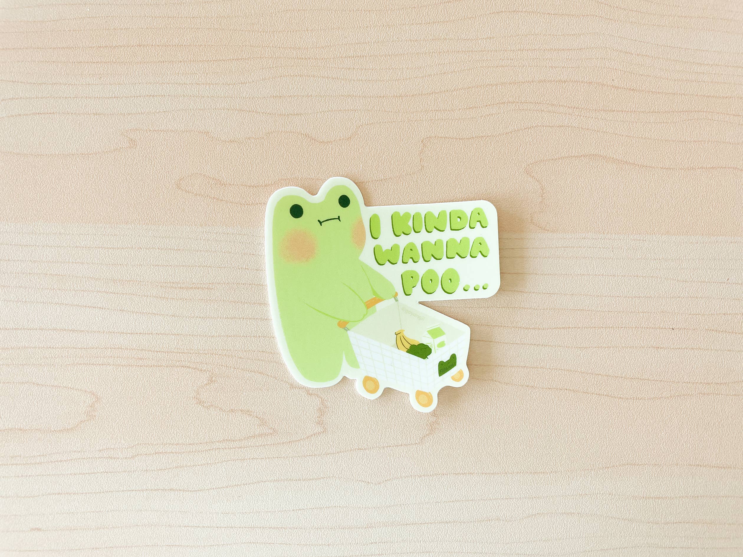 goyangii - Vente Autocollant - Autocollant imperméable en vinyle Poo Frog1