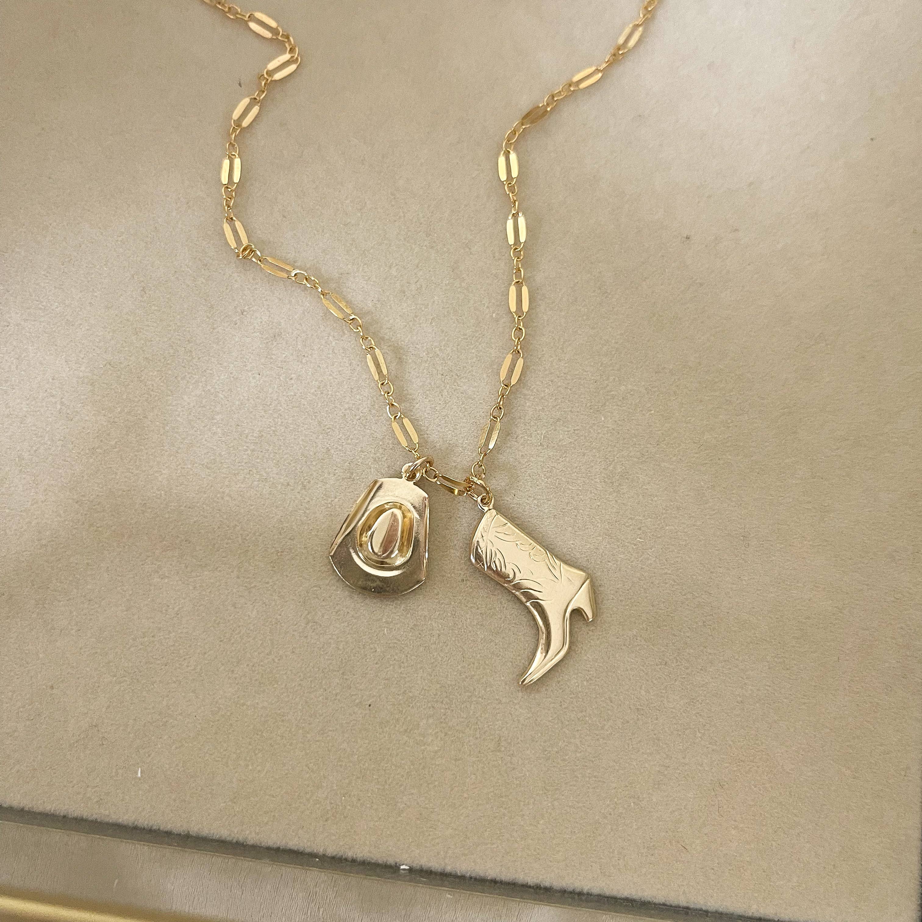 XO Hanalei - Venta al por mayor Collares con colgantes/abalorios - Collar de vaquera, sombrero de vaquero, colgante en forma de herradura3