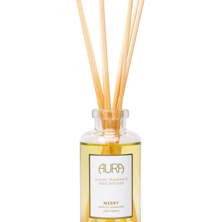 Merry Petite Diffuser (Fir + Cinnamon Bark) for wholesale by Aura Candles