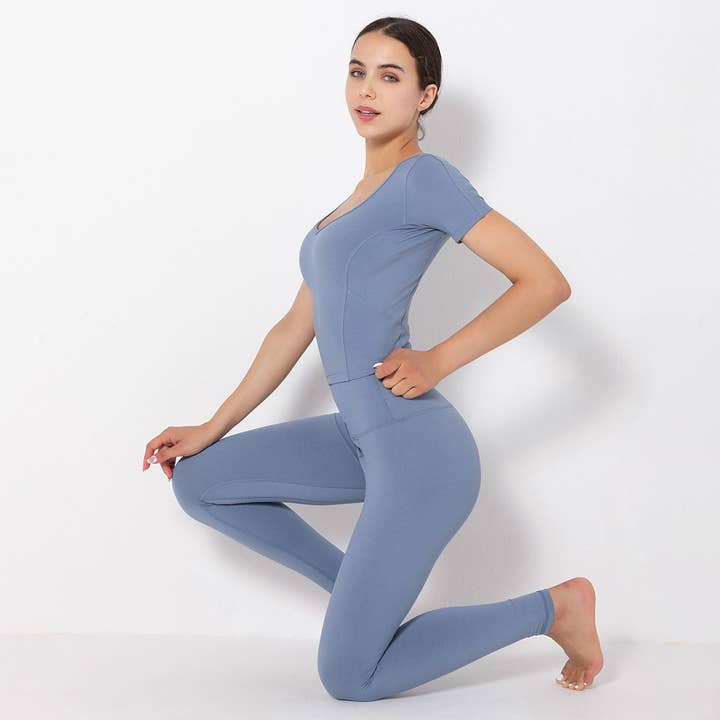 Active by Anna-Kaci - Wholesale Activewear Set - Women's - Side to Side Sculpting Set (two-piece set)14