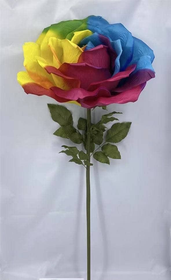 LA EVENT DECOR SUPPLY – Engroshandel Kunstige blomster – Kæmpe Regnbue Rose0