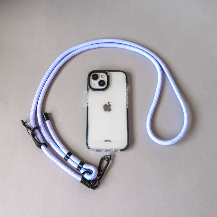 Cordino a tracolla viola lilla regolabile per telefono per la vendita all'ingrosso da parte di Talk and Tell