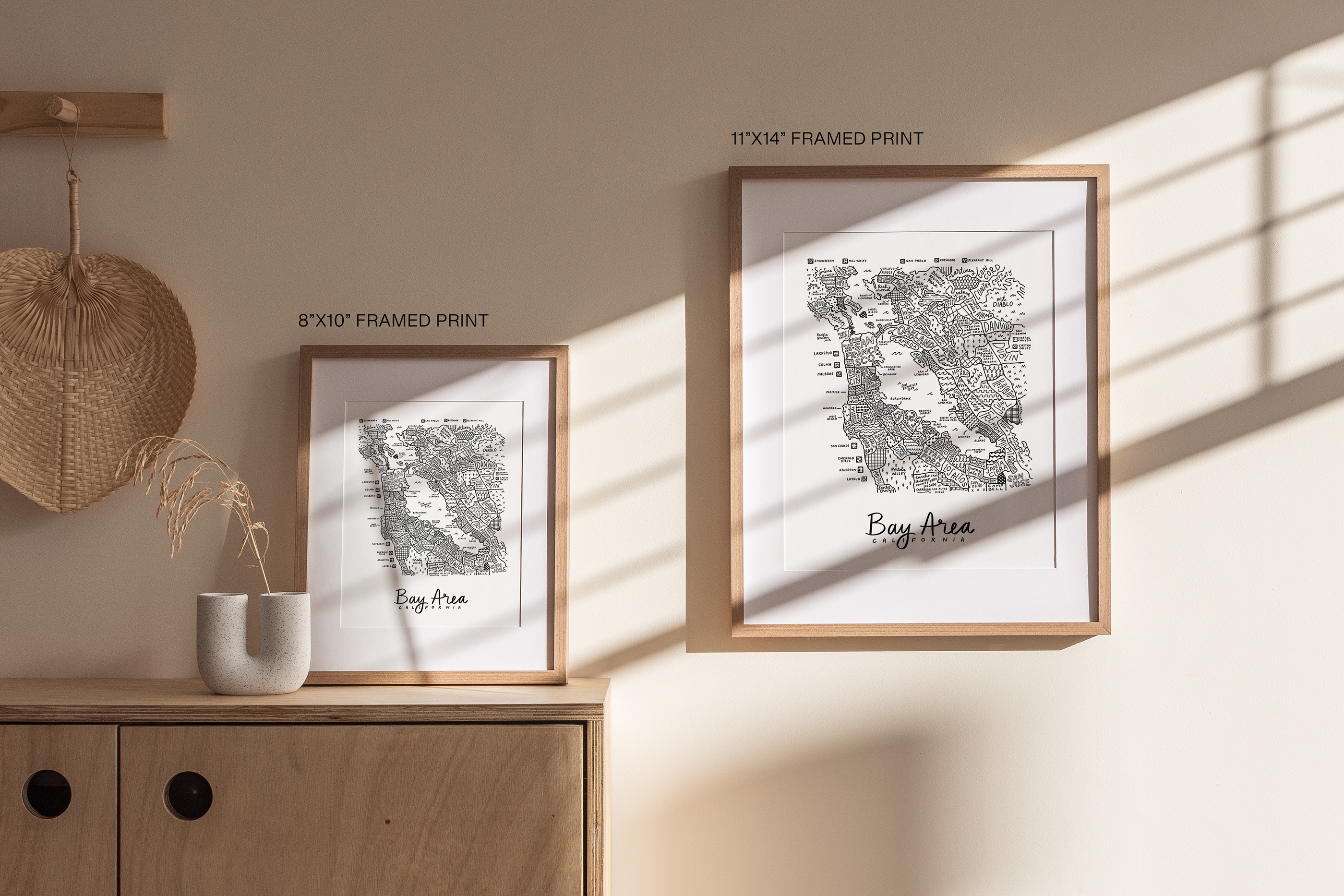 By Aleisha - Wholesale Art Print - Bay Area (San Francisco) Map Print7