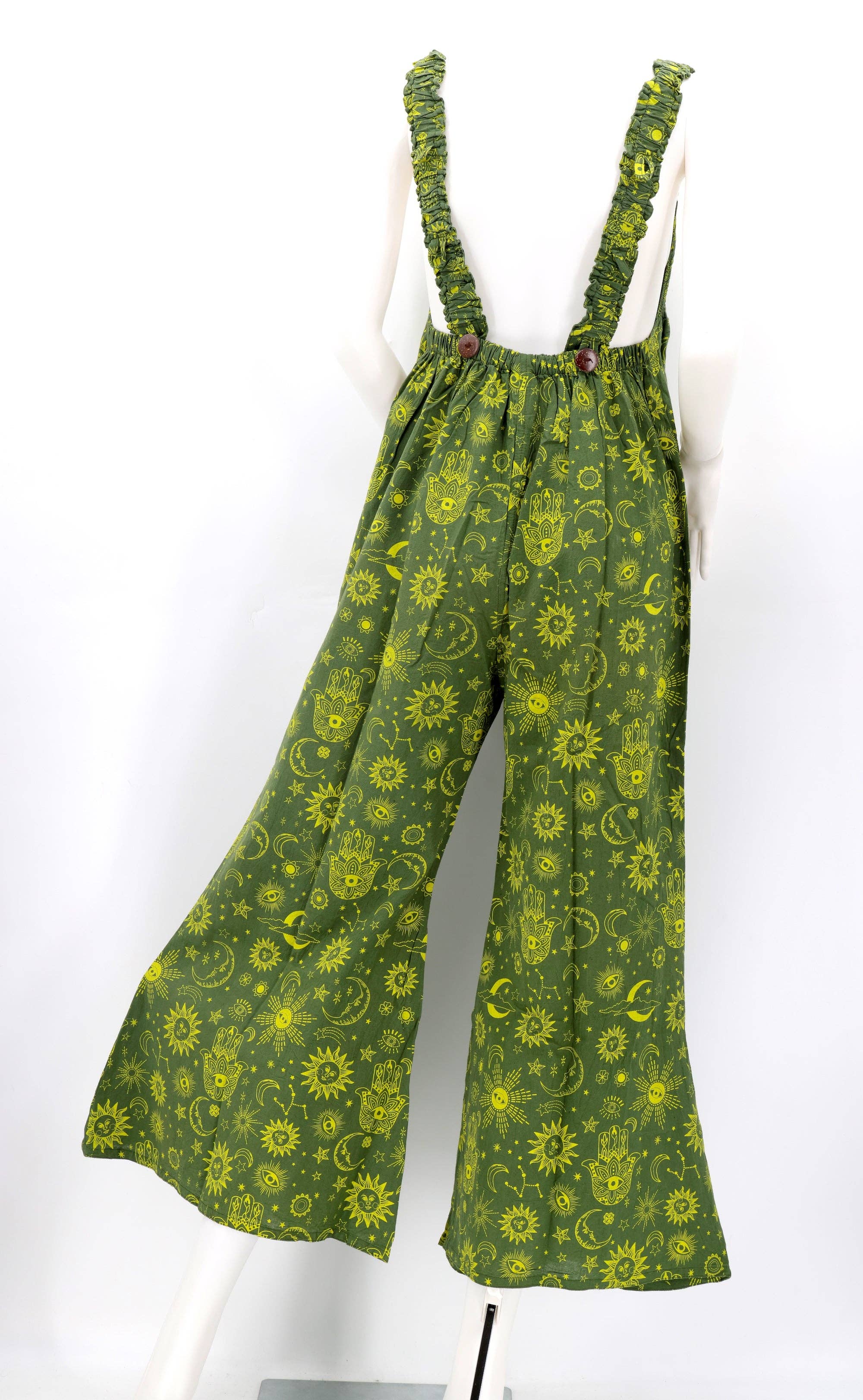 Himalaya Handmade - Wholesale Overalls - Women's - Cotton Hippie Handmade Celestial Print Wide Leg Bohemian Overalls10