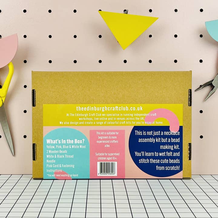 The Edinburgh Craft Club - Wholesale DIY Craft Kit - Wet Felt Bead Necklace Kit
